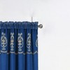 RT Designers Collection Jayla Stylish & Premium Embroidered Curtain Panel 54" x 90" Navy - 2 of 4