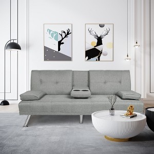 DOMETOUR 66.1'' Futon Sleeper Sofa Bed - 1 of 4