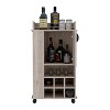 Gulches Fargo Bar Cart with Cabinet, 6 Built-in Wine Racks, and Casters ¨C Your Ultimate Home Bar Companion - 4 of 4