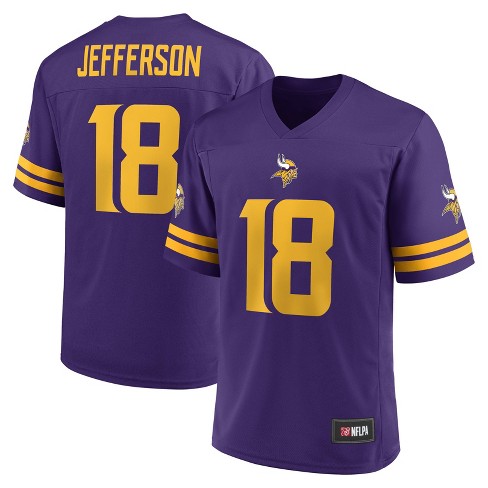 Nfl Minnesota Vikings Boys' Short Sleeve Jefferson Jersey : Target