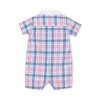 Hope & Henry Layette  Cotton Baby Boy Woven Romper with Collar and Button Front - 3 of 4
