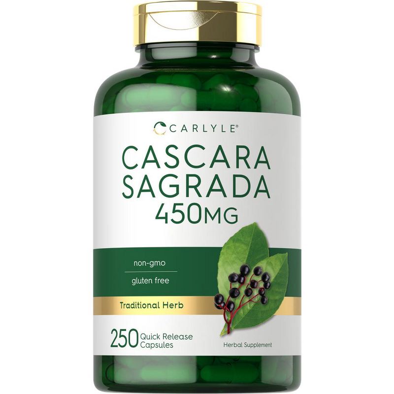 Carlyle Cascara Sagrada 450mg | 250 Capsules, 1 of 4