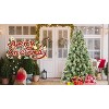Racxily 6FT Flocked Christmas Tree -350UL Lights &888Snowy PVC Tips,35Pine Cones,Realistic Snow Style, Great for Holiday Winter Décor - 4 of 4