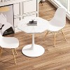 Octagonal Marble Coffee Table, Mid-Century Modern Tulip Dining Table for Living Room or Office - 3 of 4