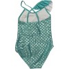 GO COCO Little Girls’ One Piece Cute One Shoulder Ruffle Trim Swimsuits - 2 of 3