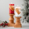 Sullivans 8.25" & 6.75" Pillar Candle Holder Set of 2, Brown - 3 of 4