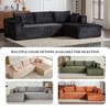 Whisen 2-Piece L-Shaped Sectional Compression Sofa with Soft Corduroy Fabric, No Assembly Required - 4 of 4