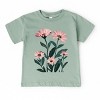 The Juniper Shop Pink Daisies Watercolor Toddler Short Sleeve Tee - 5T - Seafoam - 2 of 4