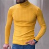 Clearlove Men’s Stretch Muscle Fit Turtleneck Long Sleeve Knit T-Shirt Slim Casual Essential - 3 of 4
