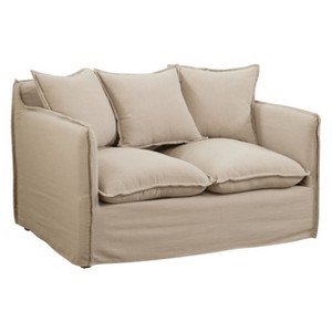 Lazenby Transitional Welting Trim Loveseat Beige - ioHOMES