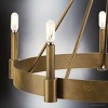 Urban Ambiance Luxury Modern Farmhouse Indoor Chandelier,  21''H x 26"W x 26''D,  Aged Bronze Finish, UHP4483 - 4 of 4