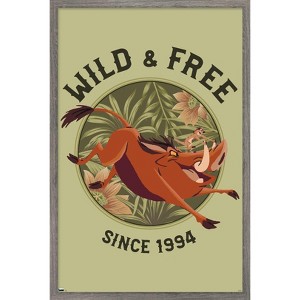Trends International Disney The Lion King 30th - Wild & Free Framed Wall Poster Prints - 1 of 4