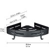 Attop Adhesive Corner Shelf Bathroom Shower Rack Storage Rack for Kitchen Bathroom No Drilling Required 2 Tier Bathroom Corner Rack Shower Rack - 2 of 4