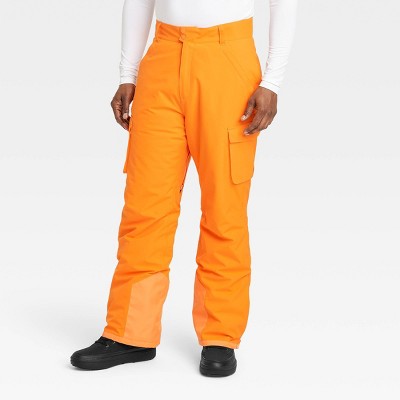 Mens orange hot sale snow pants