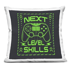 Stupell Industries Next Level Skills Lime Green Indoor Decorative Throw Pillow, 18 x 18 - 1 of 3