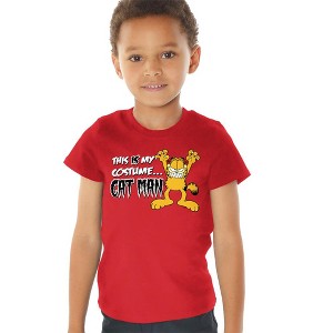 Toddler Boys' Garfield Cat Man T-Shirt Red - 1 of 4