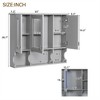 Dronkon Wall Mounted Bathroom Medicine Cabinet with Mirror, Adjustable Shelf Modern Bathroom Storage with Open Shelves - 2 of 4