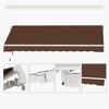 VisioGear Retractable Awning, 13'*8' Patio Awnings with Manual Crank Handle for Deck, Yard, Brown, 155.5"*96.5"*59" - 4 of 4