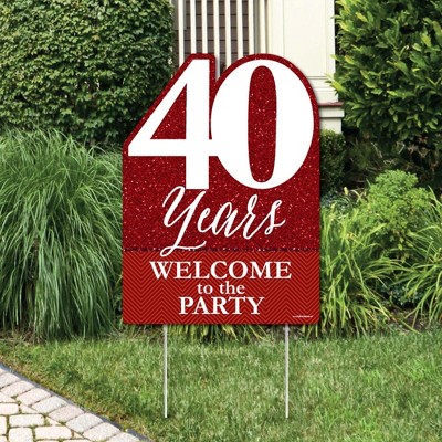Big Dot of Happiness We Still Do - 40th Wedding Anniversary - Party Decorations - Anniversary Party Welcome Yard Sign