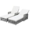 Outdoor Patio Recliner,All Weather Rattan Patio Adjustable Recliner With Armrests And Removable Cushion,Pool Lounge Chairs-Cuddlewood - 2 of 4