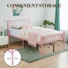 Metal Bed Frame w/Headboard, Quiet Heavy Duty Platform, Underbed Storage, No Box Spring - 3 of 4