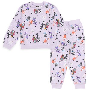 Disney Princess Christmas Fleece Sweatshirt Pants Outfit Set Little Kid to Big Kid - 1 of 4