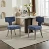 Kumasinova Mid Century Modern Counter Height Bar Stools Set of 2, Farmhouse Upholstered Counter Stools with Copper Nails,Armless Counter Height Stools - 4 of 4