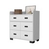 SKRAN Simple Dresser, 5 Drawer Bedroom Storage Cabinet with One Double Drawer and Four Single Drawers and Handles for living rooms - 4 of 4