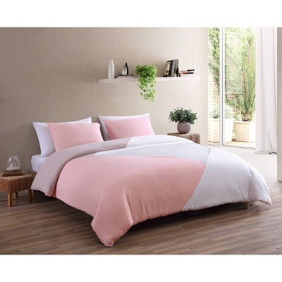 pink and grey bedding queen