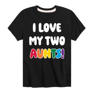 Boys' - Instant Message - I Love My Two Aunts Short Sleeve Graphic T-Shirt - 1 of 4
