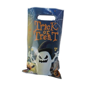 Unique Bargains Gift Wrap Paper Halloween Trick Pumpkin Handbag 4-In-1 PE Orange Dark Blue Purple 6.50"x10.43" 50 Pcs - 1 of 4