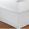 Greenland Home Fashions Crochet Lace White Twin Bed Skirt 18" - 3 of 4