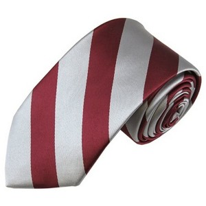 Men's 2.75 W And 58 L Inch With 0.75 Inch Stripe Width College Stripe Slim Woven Necktie - 1 of 3
