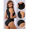 Allegra K Women's High Neck Tummy Control Sleeveless Body Shapers - 3 of 4