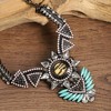 SOHI Women's Multicolour Party Stone Statement Necklace - 3 of 4