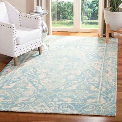 Ivory Hand-Tufted Reversible Wool Rectangular Area Rug 3' x 5'