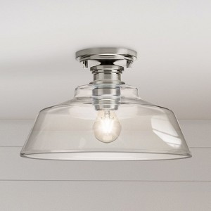 Urban Ambiance Luxury Transitional Indoor Ceiling Light,  8-1/2''H x 14"W x 14''D,  Brushed Nickel Finish, UHP4885 - 1 of 4