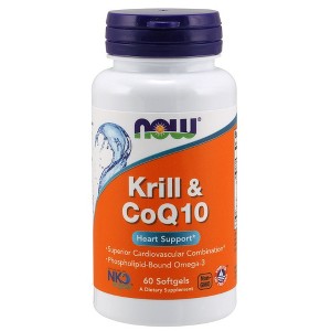 Krill & CoQ10 by Now Foods  -  60 Softgel - 1 of 2
