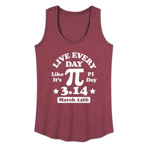Women's - Instant Message - Live Every Day Like Pi Day Graphic Racerback Tank - 1 of 4