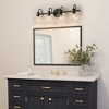 LNC Charm Matte Black Bathroom Vanity Light with Clear Glass Shades, Modern, 2-Light, 3-Light, 4-Light - 2 of 4