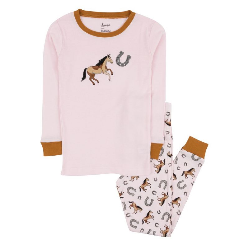 Leveret Kids Two Piece Cotton Animal Design Pajamas, 1 of 4