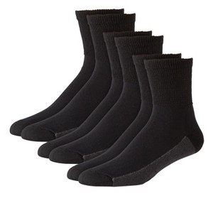 KingSize Men's 1/4 Length Cushioned Crew Socks 3-Pack - 1 of 4