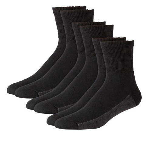 Kingsize Men's Big & Tall 1/4 Length Cushioned Crew Socks 3-pack - Big ...