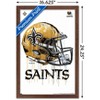 Trends International NFL New Orleans Saints - Drip Helmet 20 Framed Wall Poster Prints - 3 of 4