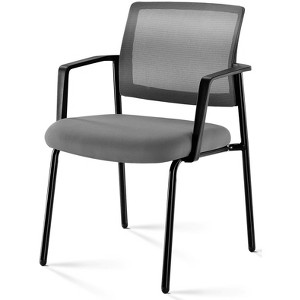 Mesh Breathable Desk Stacking Arm Chairs,Upholstery Fabric Stacking Chairs,Sturdy Metal And Stack Easily  Stacking Chairs-Cuddlewood - 1 of 4