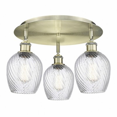 Salina - 3 Light Flush Mount In Industrial Style-9.5 Inches Tall and 16.75 Inches Wide