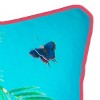 26" x 14" Butterfly Palm Oblong Patio Throw Pillow - New York Botanical Garden: Mosaic Design, Embroidered, UV Resistant - 4 of 4