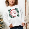 Ho Ho Ho Glitter Santa - Toddler Graphic Sweatshirt - 3 of 4