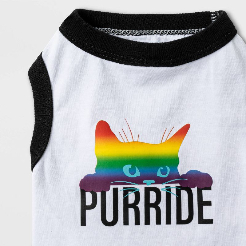 Purride Pride Dog and Cat Tank Shirt - White - Boots & Barkley™, 5 of 6