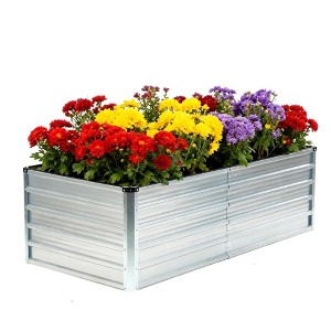 TUYOHW 6x3x2ft Metal Raised Garden Bed,Outdoor Galvanized Planter Box for Vegetables,Flowers,Herbs & Plants - 1 of 1